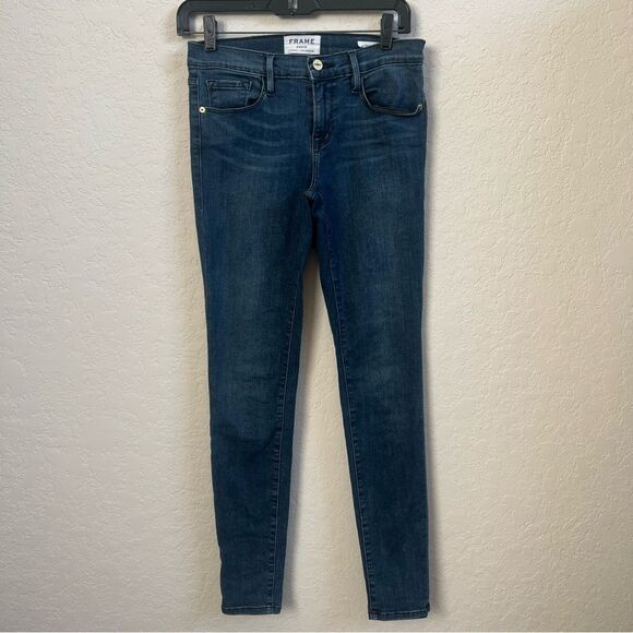 FRAME Denim Women’s Size 26 Skinny Mid-rise Jean in FallBrooke - Picture 2 of 6
